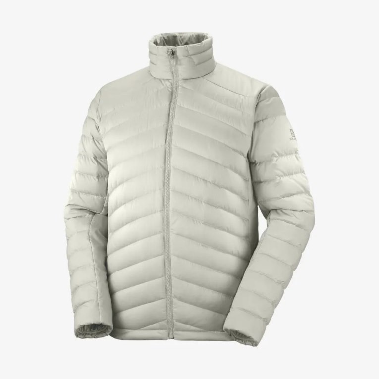 Light Grey Salomon Essential Xwarm Down Men's Insulated Jackets | IE HI6103